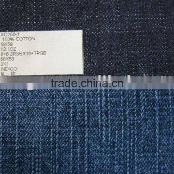 12.1oz 100% cotton ring slub jeans denim fabric