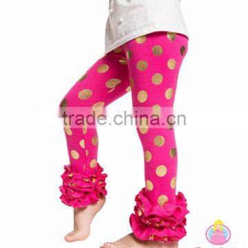 New Design Wholesale Cotton Ruffle Icing Pants for Baby Girls photo-4