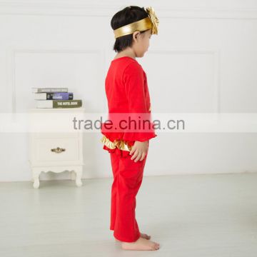 china alibaba low price wholesale chirstmas sets with top and pants and headband for autumn warmer