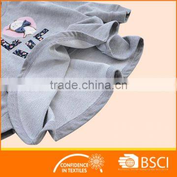 2-8 Y Custom Design Long Sleeve Girls Shift Dress Spring/Autumn Fleece Dress photo-3