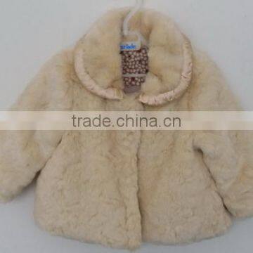 cute baby girl faux fur over coat for winter