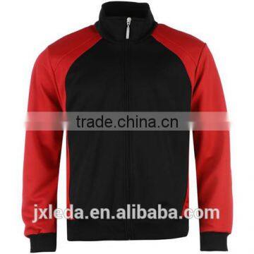 Red & black track jacket, fleece sports jacket wholesale