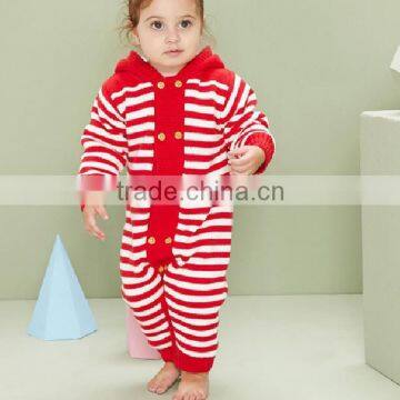 top selling baby kids warm winter fleece knitted hooded cotton romper