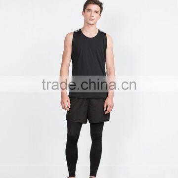 Black Custom Mens Gym Tank Top Wholesale photo-2