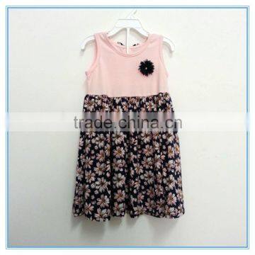 Sleeveless children flower girl dress, latest dress designs printed kids dresses child dress, new model girl dress
