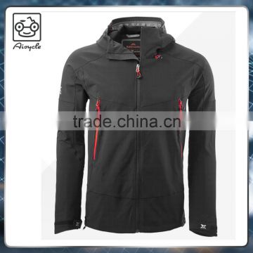 No zipper hoodie jacket waterproof fabric softshell jacket