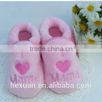 B80000C Winter Thick Baby Indoor Shoes, I Love Mama/Tata,Kids Winter First Walkers,Newborn Warm Shoes, photo-3