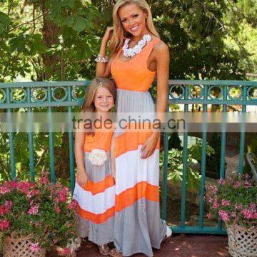 Fashion New Detail Mother and Daughter Dress Design Cute Mommy and me Maxi Dress photo-3