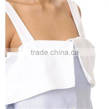 OEM Hot Ladies Turn Collar Fresh Color Poplin Skirt Office Blouse photo-5