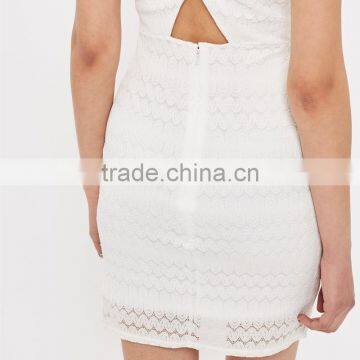 2017 Wholesale Top Design Crochet Trim Tight Mini Dress for Ladies photo-5