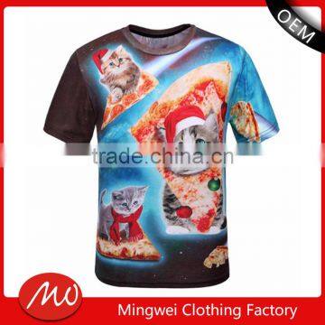 Shantou factory wholesale girls cute short sleeve 3d printing t-shirt for sale