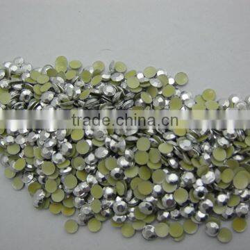 Octagon shaped beads China quality Aluminum Gold 3mm Rhinestud Hot Fix Octagon