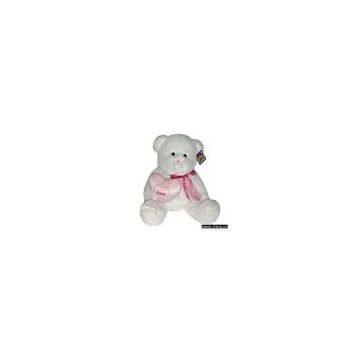 Sell White Bear With Pink Heart