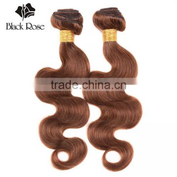 Black Rose Colored Brazilian Hair Weave, Wholesale Brown Color 4# Body Wave Human Hair Extension