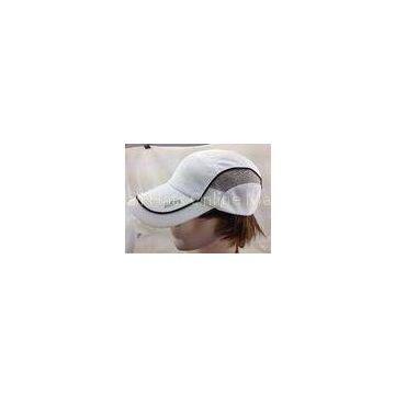 White Dry Fit Mesh Running Cap Embroidered Sport Cap with Printing