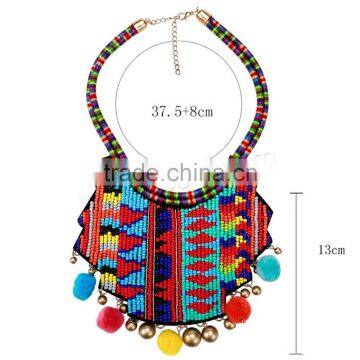 Top selling products 2017 fashion Zinc Alloy cloth necklace statement