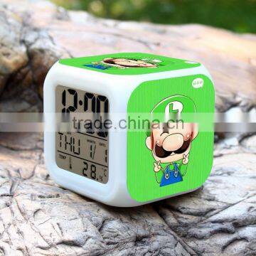 Latest GAME Super Mario LED Alarm Clock Super Mario Cartoon Clock Digital Alarm Clock