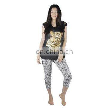 newest Spring/Autumn fashion Black women shirt with Tiger Print