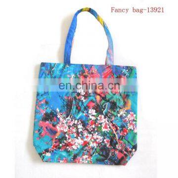 Custom Cotton Full color shopping bag tote bag Wholesale