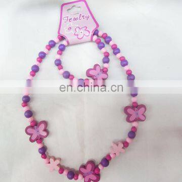 professional butterfly wooden necklace for kids