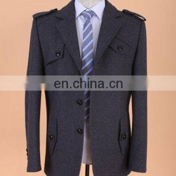 ZHAN SHI Hot Sale Classic Men Woolen Business Jacket Coats