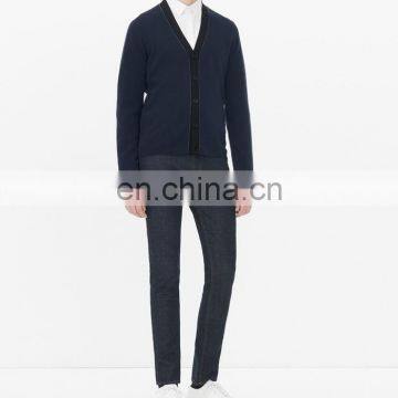 Fashion Winter Solid Color Cardigan Men Woolen Sweater Design Of Hot Selling Christmas Sweaters photo-4