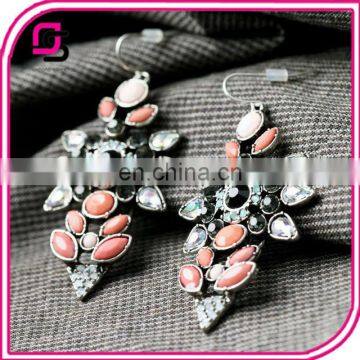 2017 New Retro flower female alloy earrings for women