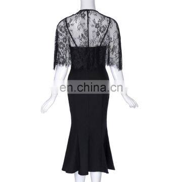 Belle Poque Retro Vintage Imitated Twinset Hips-Wrapped Bodycon Pencil Dress Women Elegant Lace Dress BP000330-1 photo-4