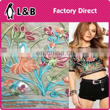 factory direct produce 3D embroidery tulle lace fabric wholesale