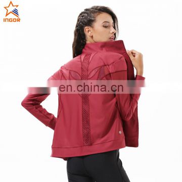 training spring custom sports women long wholesale fashion red running outdoor jacket