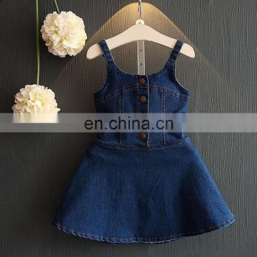 Summer Fashion girls colour Denim Dress