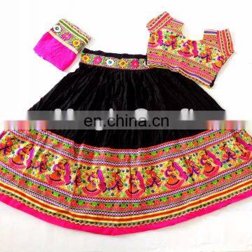 Indian traditional Ghagra choli Garba chaniya choli - Vintage cotton patchwork choli