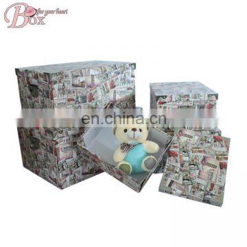 Shantou Special Style Foldable Cardboard Children Storage Boxes with Magnetic Lids