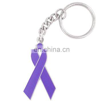 Awareness - Purple Ribbon Keychain