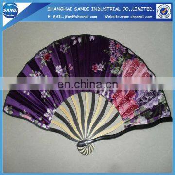 Promotional custom LOGO printed hand wood fan