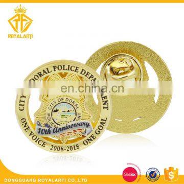 High Quality Custom Sheriff Safety Lapel Pin Badge with Hard Enamel