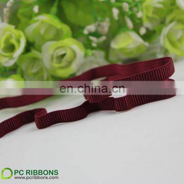 1/4inch maroon color elastic grosgrain tape for wine packing bow