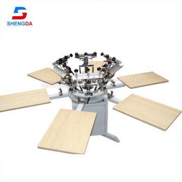 Manual DIY Full Set 6 Color 6 Station T-shirt Silk Screen Printing Machine Kit All Stuff Including photo-5