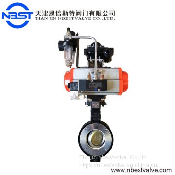 wafer high performance hard seat pneumatic butterfly valve