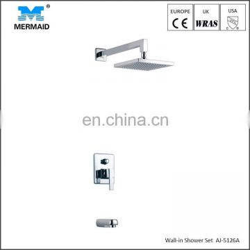 Hot sale rain shower with chrome plated wall mounted rain shower faucet set