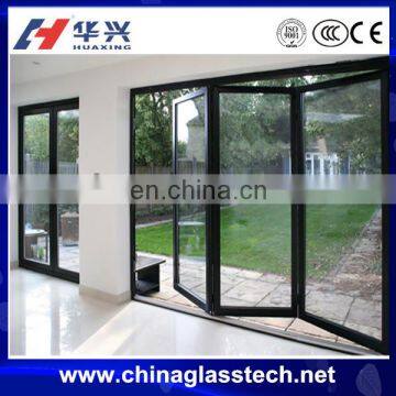 CE cherry exterior glass bifold doors