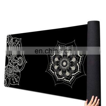 Eco friendly suede natural rubber customized printing yoga mat fitness