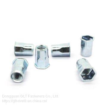 Thin head half hex insert nut