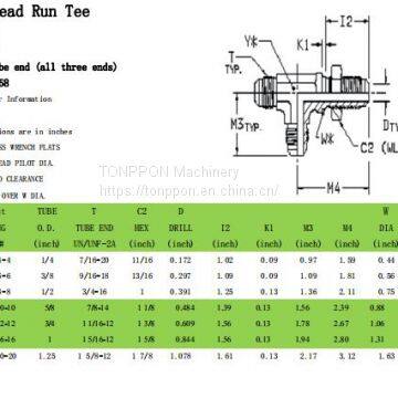 bulkhead run tee 2704