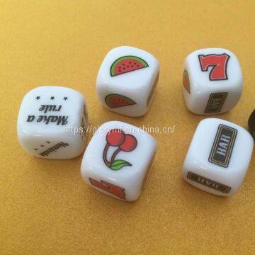 Wholease Heat Printing D4,D6,D8,D10 Kinds of Plastic Acrylic Dice/board Game Dice photo-3