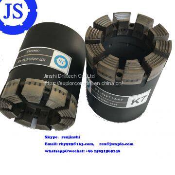 Professional Impregnated Diamond Bits For Hard Rock NQ Diamond Core Bits