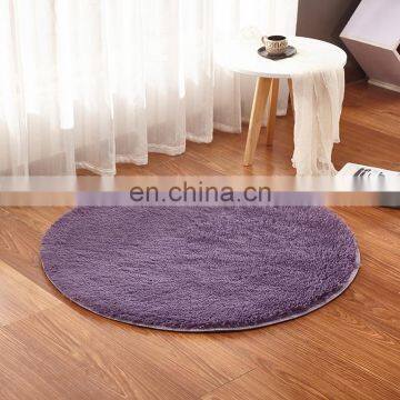 Household modern bedroom shaggy round sponge back rug