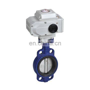 DN15 stainless steel flanged electrical wafer butterfly valve