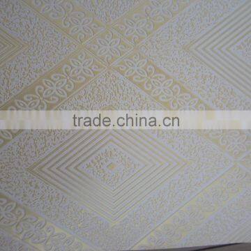 Plastic paper laminated gypsum ceiling tiles