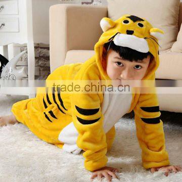 2015 Hot Animal Cosplay Costume Unisex Kid Onesie Sleepwear yellow tiger